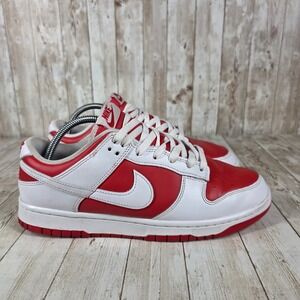 Nike‎ Dunk Low Retro Red White Leather Sneakers Casual Shoes DD1391-600 9